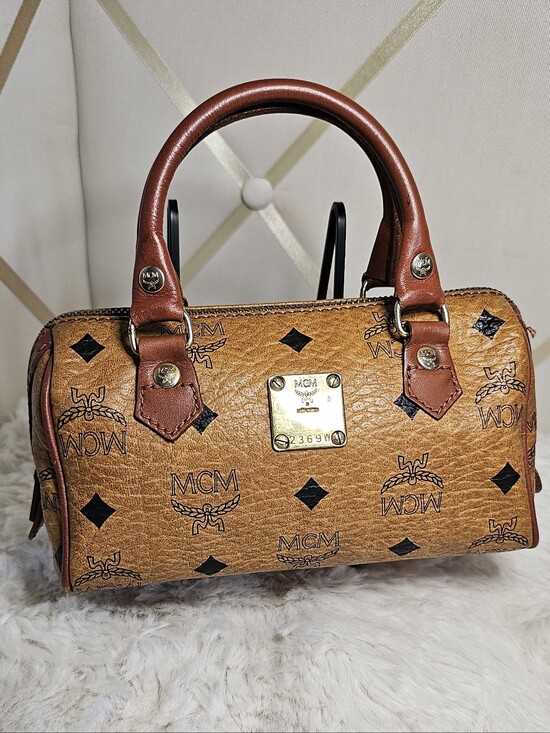 MCM Handbags - Vintage MCM Mini Boston Barrel Bag